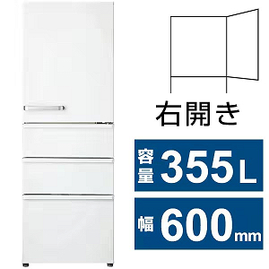 AQUA アクア AQR-36N（W） [冷蔵庫 （355L・幅60cm・右開き・4ドア・ウォームホワイト）